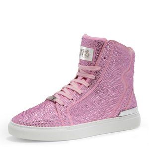 Men's J75 by Jump Sestos Pink All Over Jewel High Top Fashion Sneakers NWT